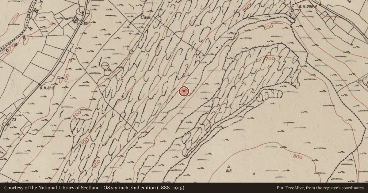Ordnance Survey six-inch map, 2nd edition (1888–1915) covering the location of House - indeterminate date, Fanore More, County Clare, with a pin at the register's coordinates