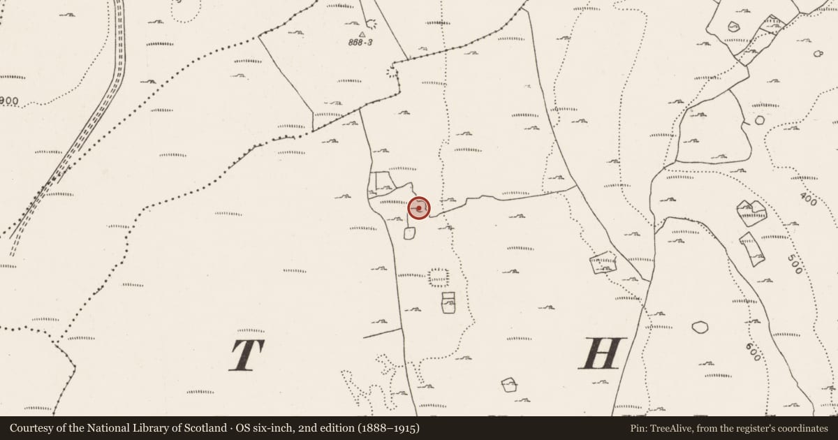 Ordnance Survey six-inch map, 2nd edition (1888–1915) covering the location of Ringfort - cashel, Gragan West, County Clare, with a pin at the register's coordinates