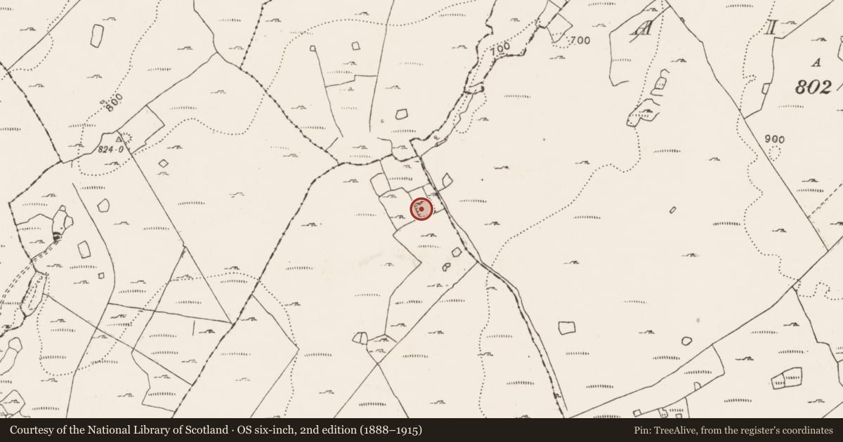 Ordnance Survey six-inch map, 2nd edition (1888–1915) covering the location of House - indeterminate date, Gleninsheen, County Clare, with a pin at the register's coordinates