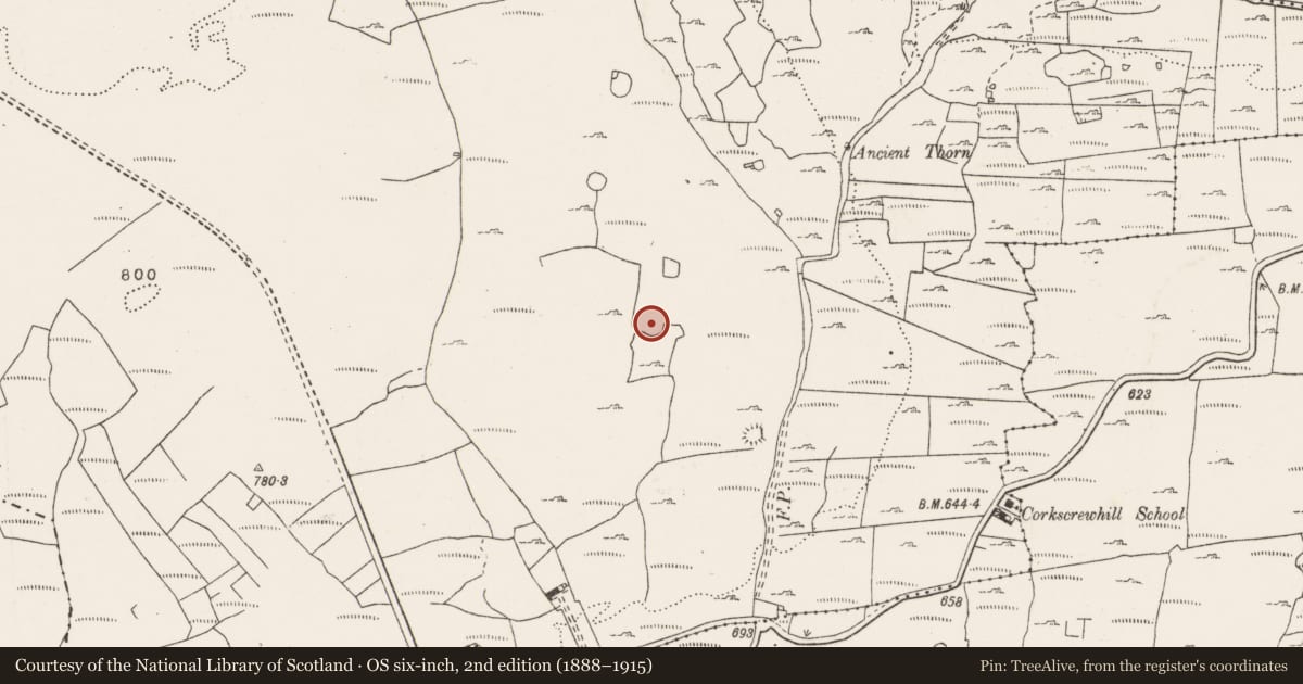 Ordnance Survey six-inch map, 2nd edition (1888–1915) covering the location of Enclosure, Gragan West, County Clare, with a pin at the register's coordinates