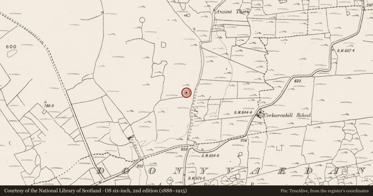 Ordnance Survey six-inch map, 2nd edition (1888–1915) covering the location of Ringfort - cashel, Gragan West, County Clare, with a pin at the register's coordinates