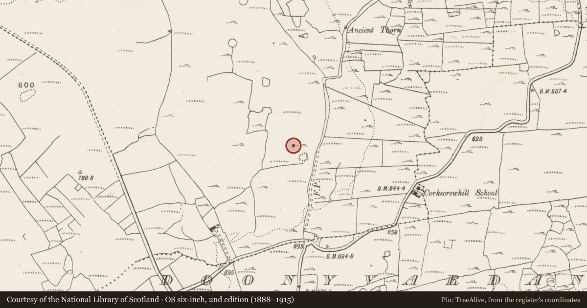 Ordnance Survey six-inch map, 2nd edition (1888–1915) covering the location of Cairn - unclassified, Gragan West, County Clare, with a pin at the register's coordinates
