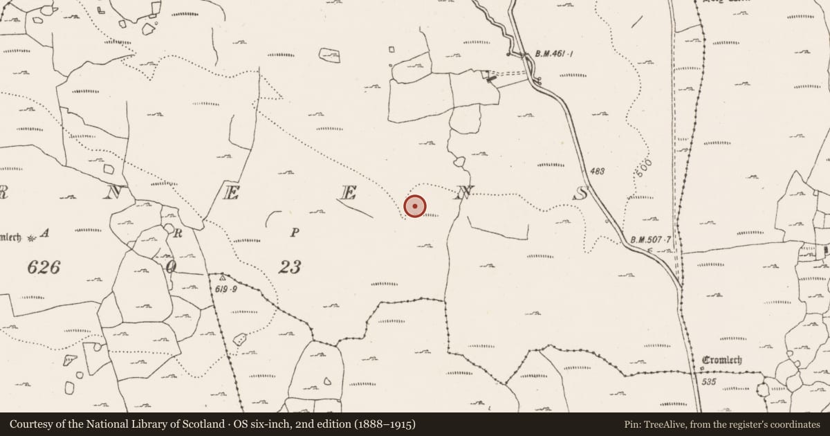Ordnance Survey six-inch map, 2nd edition (1888–1915) covering the location of Cairn - unclassified, Berneens, County Clare, with a pin at the register's coordinates