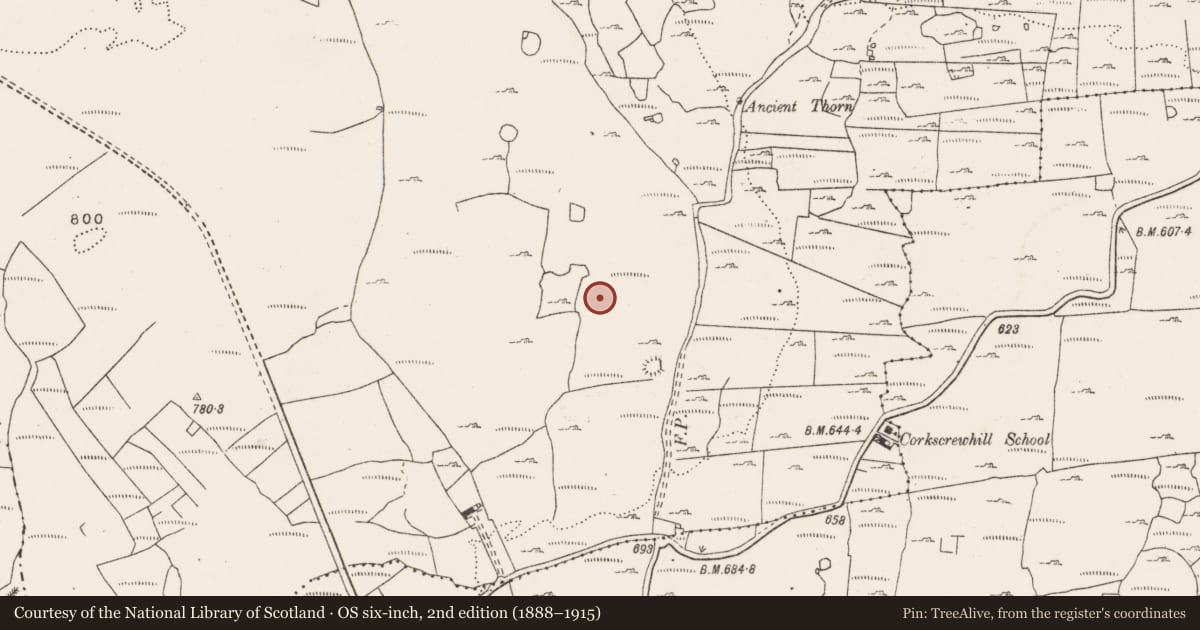 Ordnance Survey six-inch map, 2nd edition (1888–1915) covering the location of Enclosure, Gragan West, County Clare, with a pin at the register's coordinates