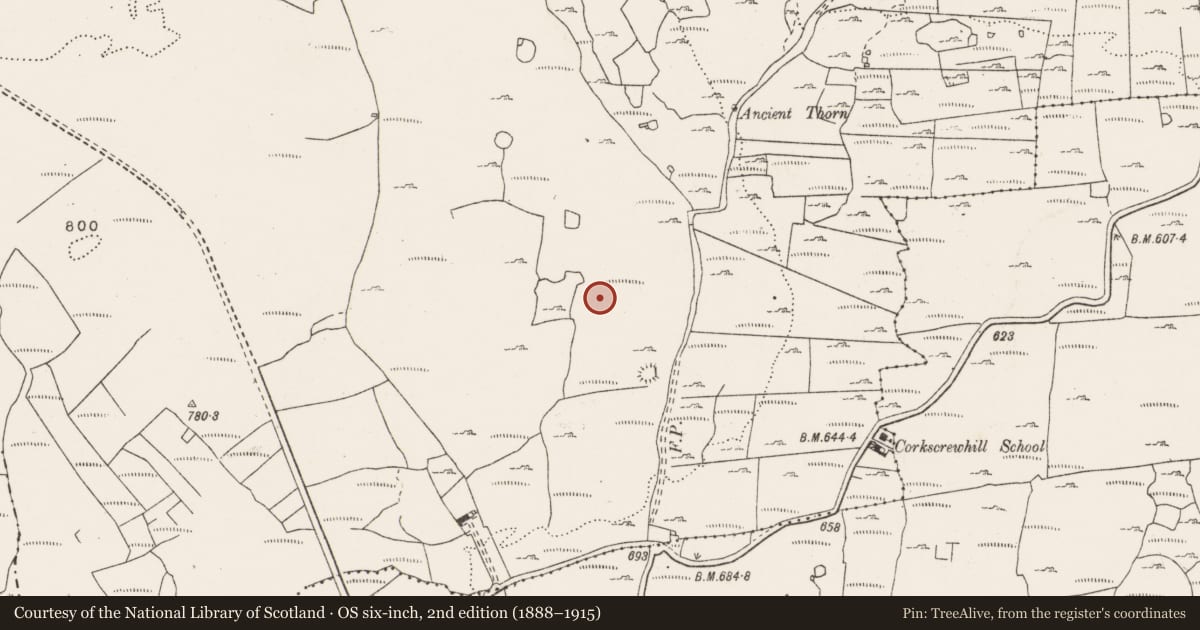 Ordnance Survey six-inch map, 2nd edition (1888–1915) covering the location of Enclosure, Gragan West, County Clare, with a pin at the register's coordinates