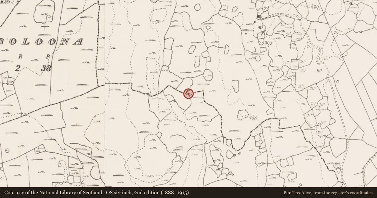 Ordnance Survey six-inch map, 2nd edition (1888–1915) covering the location of Ringfort - cashel, Poulbaun, County Clare, with a pin at the register's coordinates