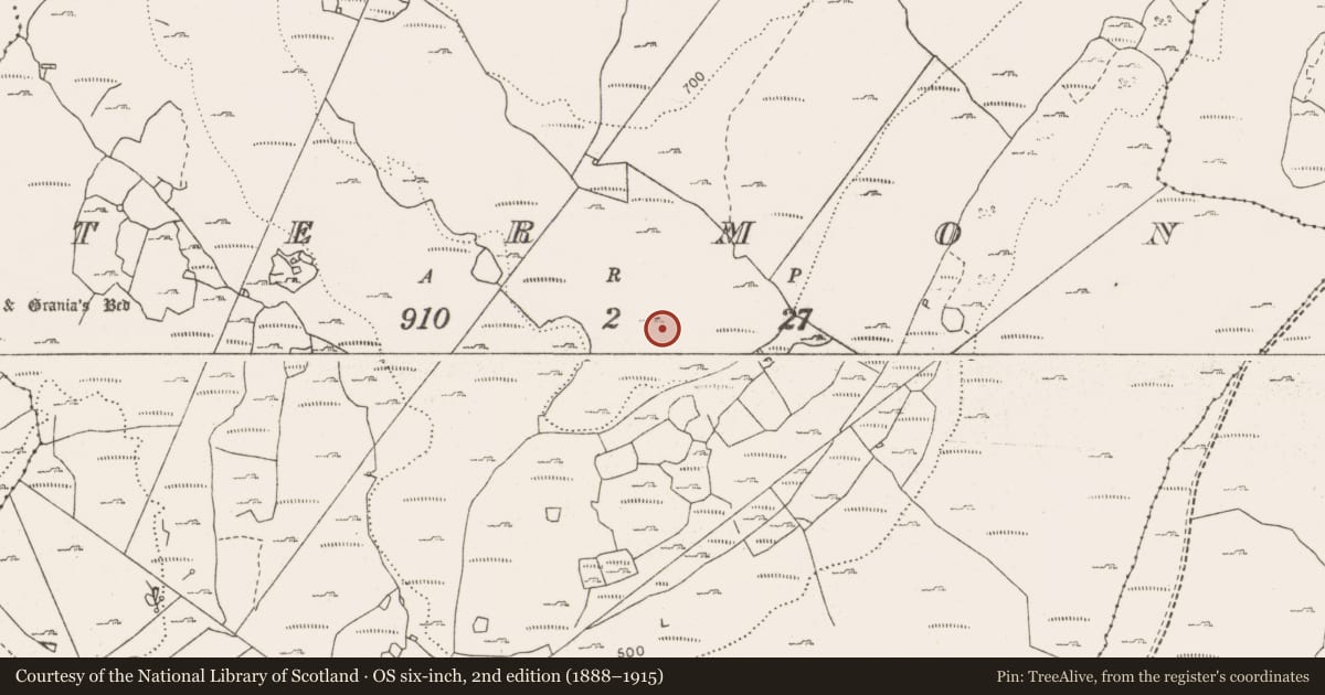Ordnance Survey six-inch map, 2nd edition (1888–1915) covering the location of Enclosure, Termon, County Clare, with a pin at the register's coordinates