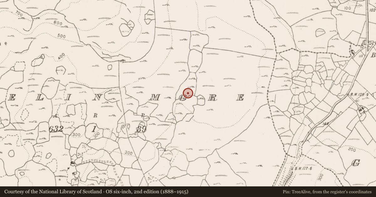 Ordnance Survey six-inch map, 2nd edition (1888–1915) covering the location of Enclosure, Deelin More, County Clare, with a pin at the register's coordinates