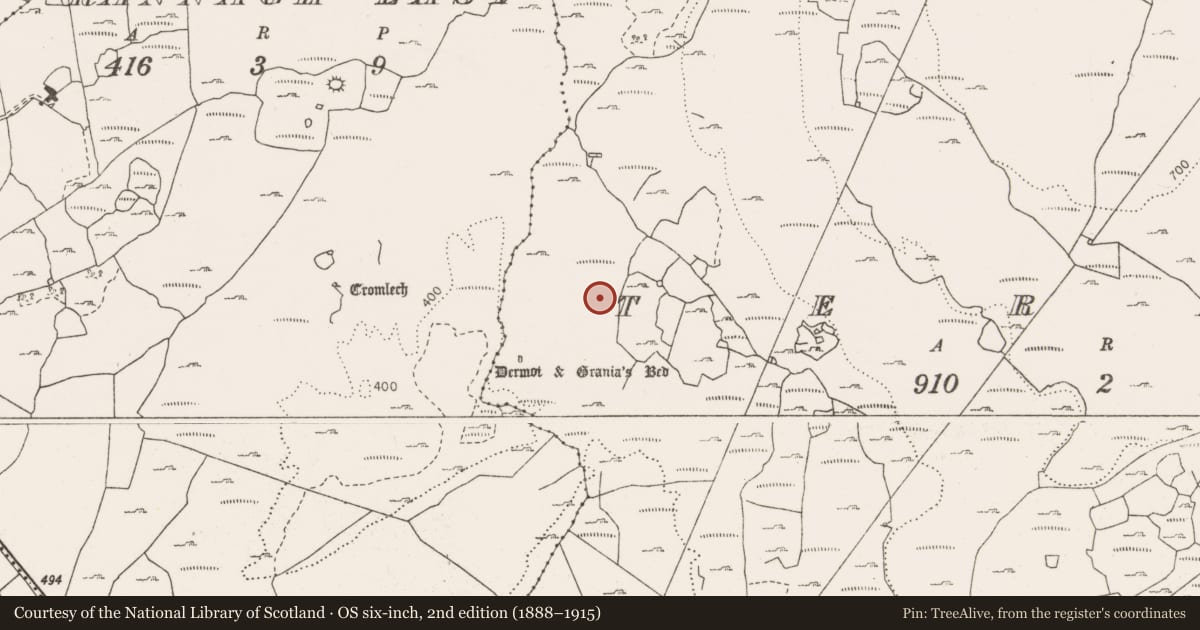 Ordnance Survey six-inch map, 2nd edition (1888–1915) covering the location of Enclosure, Termon, County Clare, with a pin at the register's coordinates