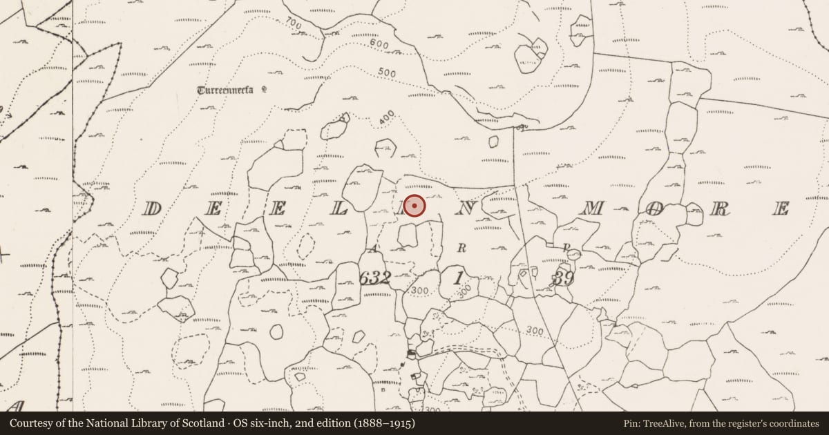 Ordnance Survey six-inch map, 2nd edition (1888–1915) covering the location of Ringfort - cashel, Deelin More, County Clare, with a pin at the register's coordinates