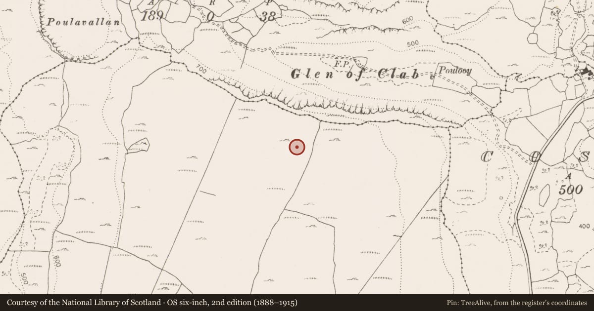 Ordnance Survey six-inch map, 2nd edition (1888–1915) covering the location of Cairn - unclassified, Termon, County Clare, with a pin at the register's coordinates