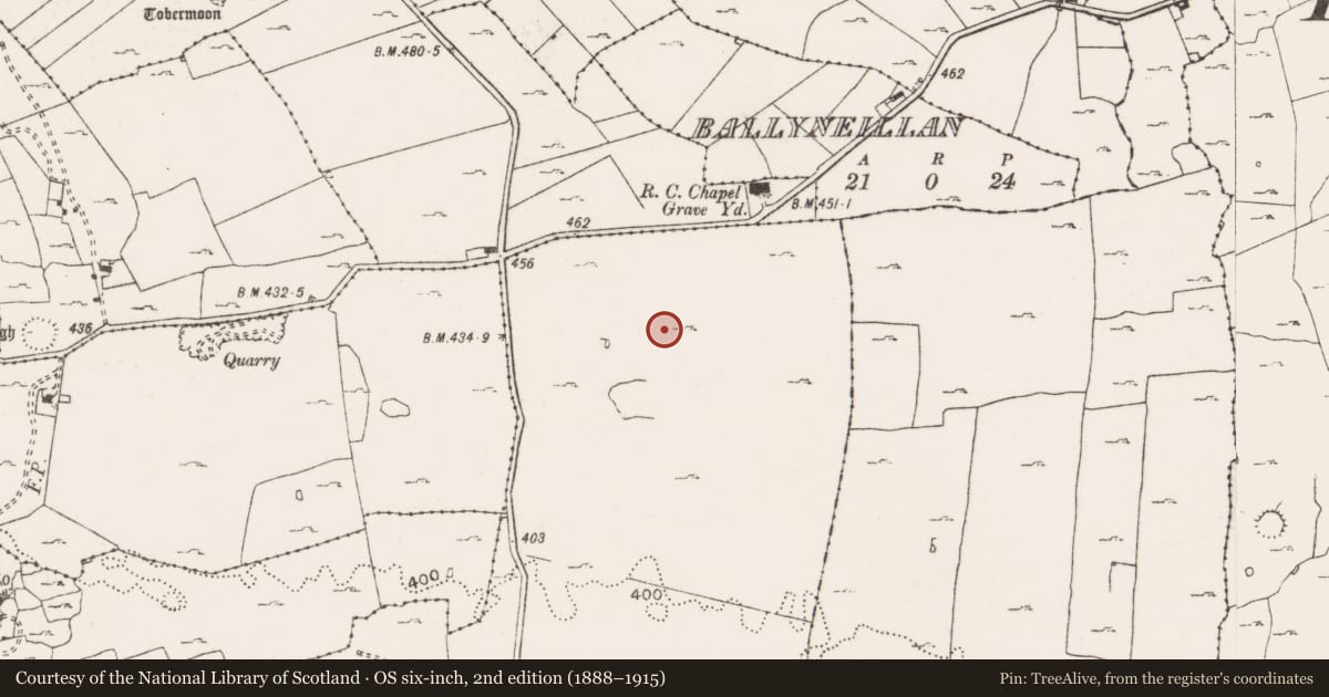 Ordnance Survey six-inch map, 2nd edition (1888–1915) covering the location of House - indeterminate date, Lisdoonvarna, County Clare, with a pin at the register's coordinates