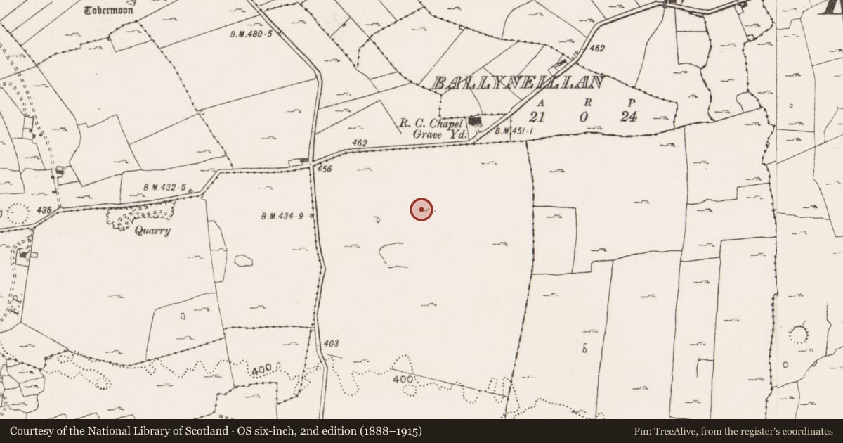 Ordnance Survey six-inch map, 2nd edition (1888–1915) covering the location of House - indeterminate date, Lisdoonvarna, County Clare, with a pin at the register's coordinates
