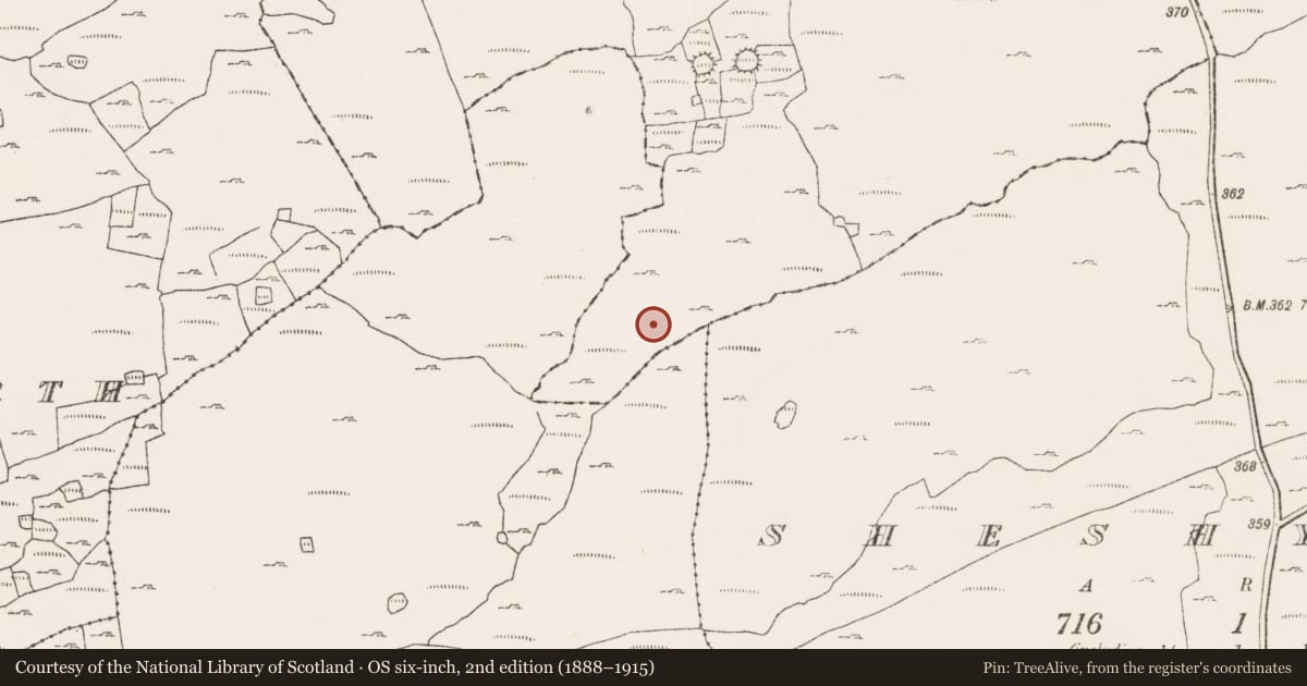 Ordnance Survey six-inch map, 2nd edition (1888–1915) covering the location of Cairn - unclassified, Carran, County Clare, with a pin at the register's coordinates