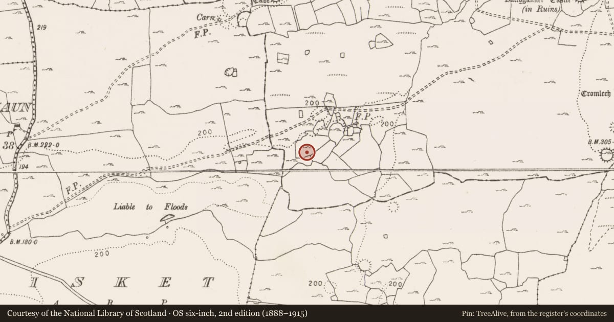 Ordnance Survey six-inch map, 2nd edition (1888–1915) covering the location of House - indeterminate date, Ballyganner South, County Clare, with a pin at the register's coordinates