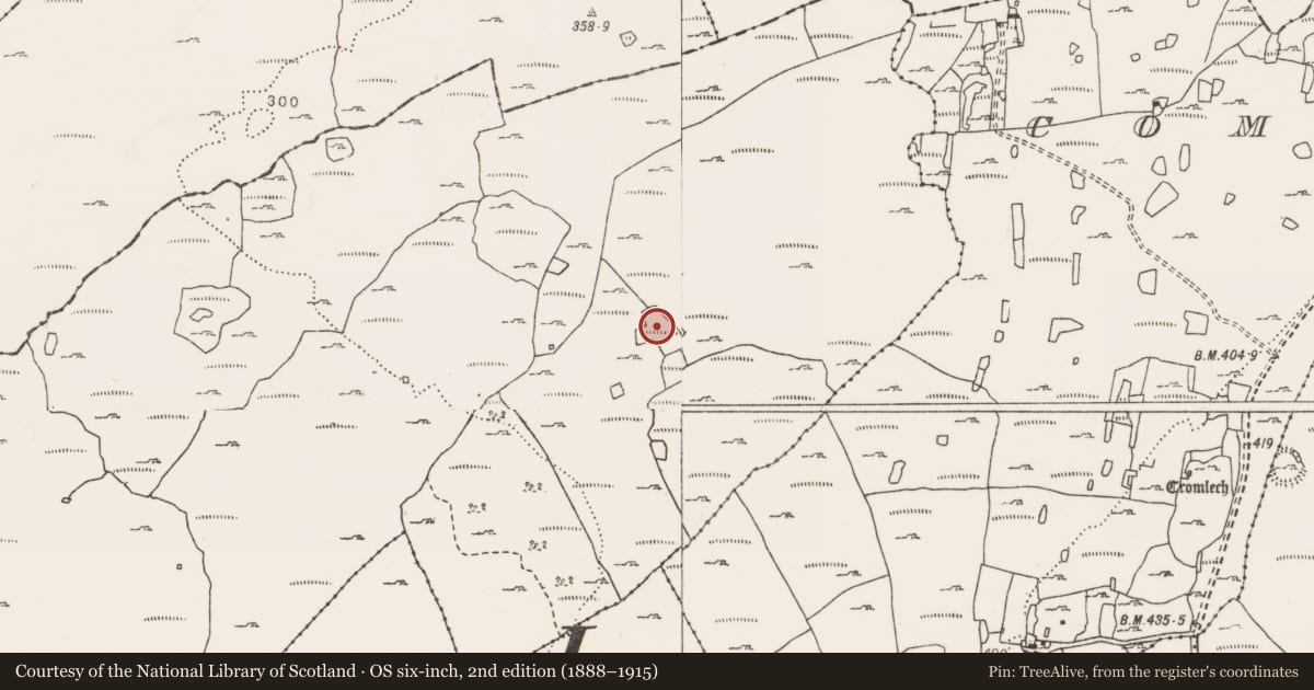 Ordnance Survey six-inch map, 2nd edition (1888–1915) covering the location of Ringfort - cashel, Caherfadda, County Clare, with a pin at the register's coordinates