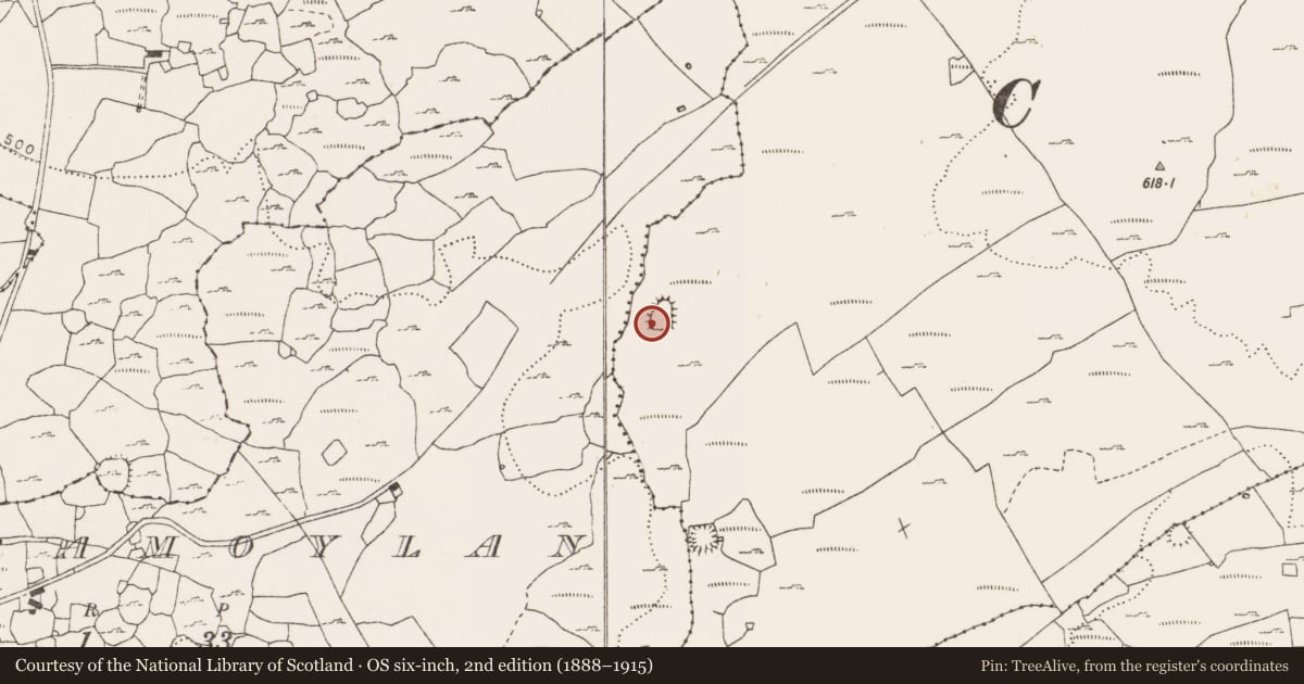 Ordnance Survey six-inch map, 2nd edition (1888–1915) covering the location of House - indeterminate date, Rannagh West, County Clare, with a pin at the register's coordinates