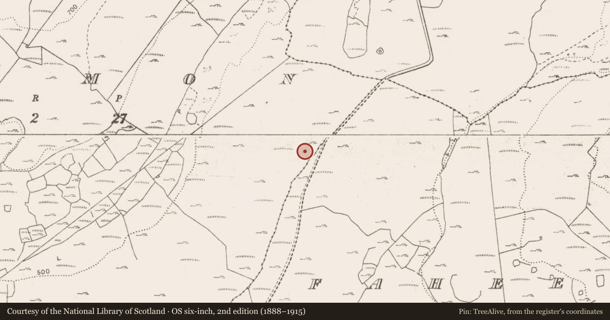 Ordnance Survey six-inch map, 2nd edition (1888–1915) covering the location of Penitential station, Termon, County Clare, with a pin at the register's coordinates