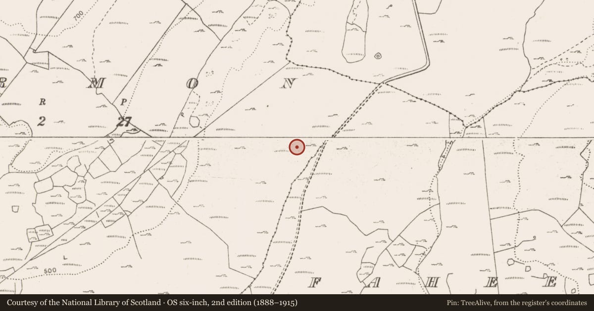 Ordnance Survey six-inch map, 2nd edition (1888–1915) covering the location of Penitential station, Termon, County Clare, with a pin at the register's coordinates