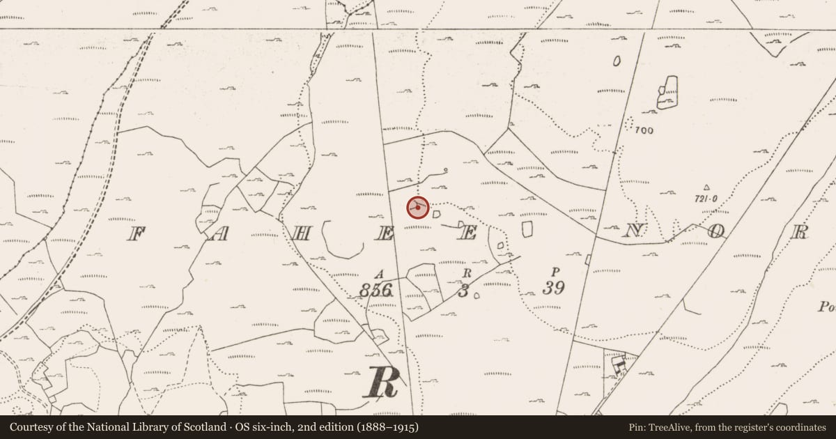 Ordnance Survey six-inch map, 2nd edition (1888–1915) covering the location of Ringfort - cashel, Fahee North, County Clare, with a pin at the register's coordinates