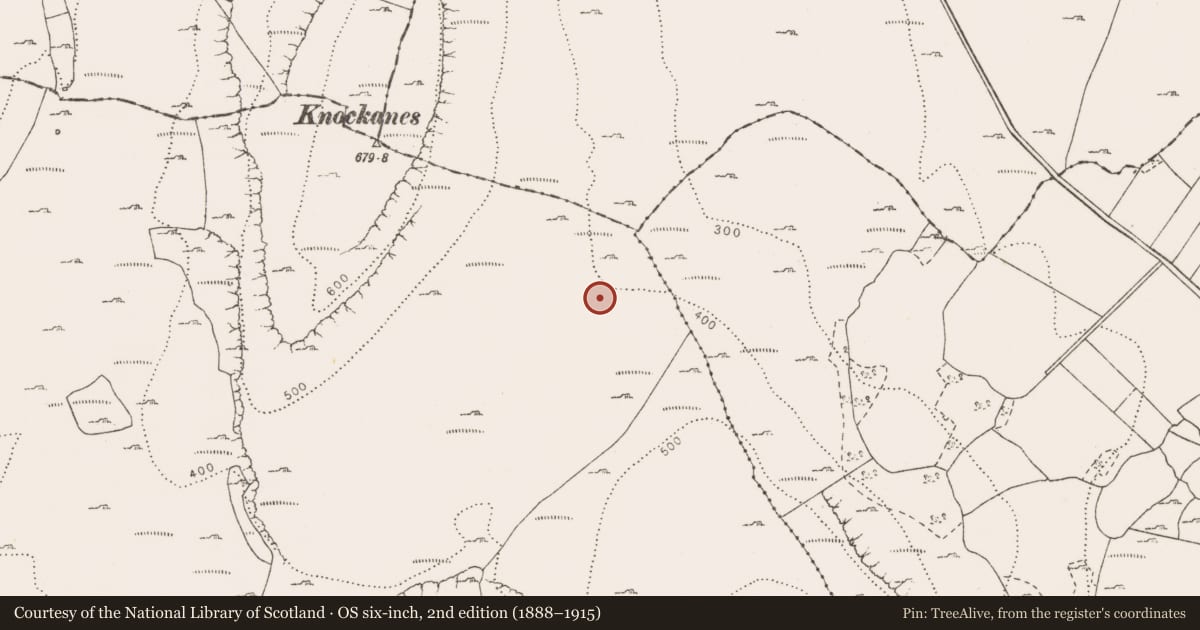 Ordnance Survey six-inch map, 2nd edition (1888–1915) covering the location of Cairn - unclassified, Glenquin, County Clare, with a pin at the register's coordinates