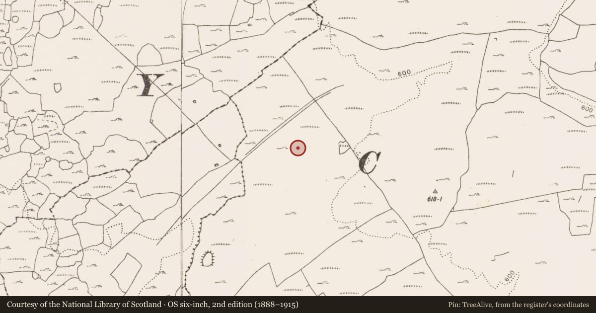 Ordnance Survey six-inch map, 2nd edition (1888–1915) covering the location of Enclosure, Rannagh West, County Clare, with a pin at the register's coordinates