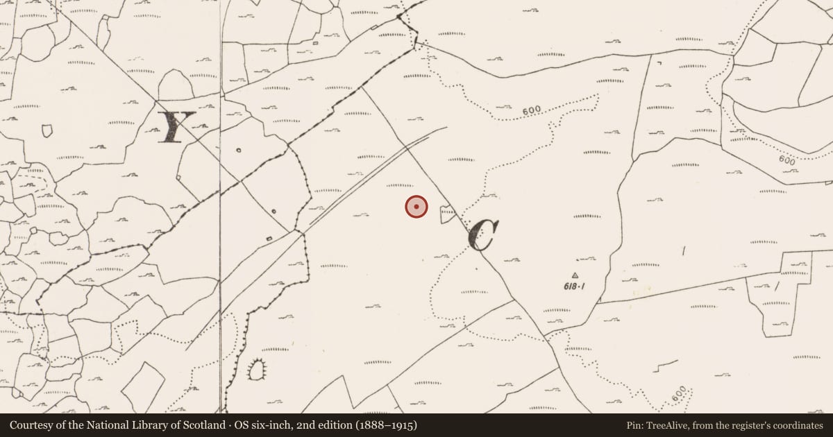 Ordnance Survey six-inch map, 2nd edition (1888–1915) covering the location of Enclosure, Rannagh West, County Clare, with a pin at the register's coordinates