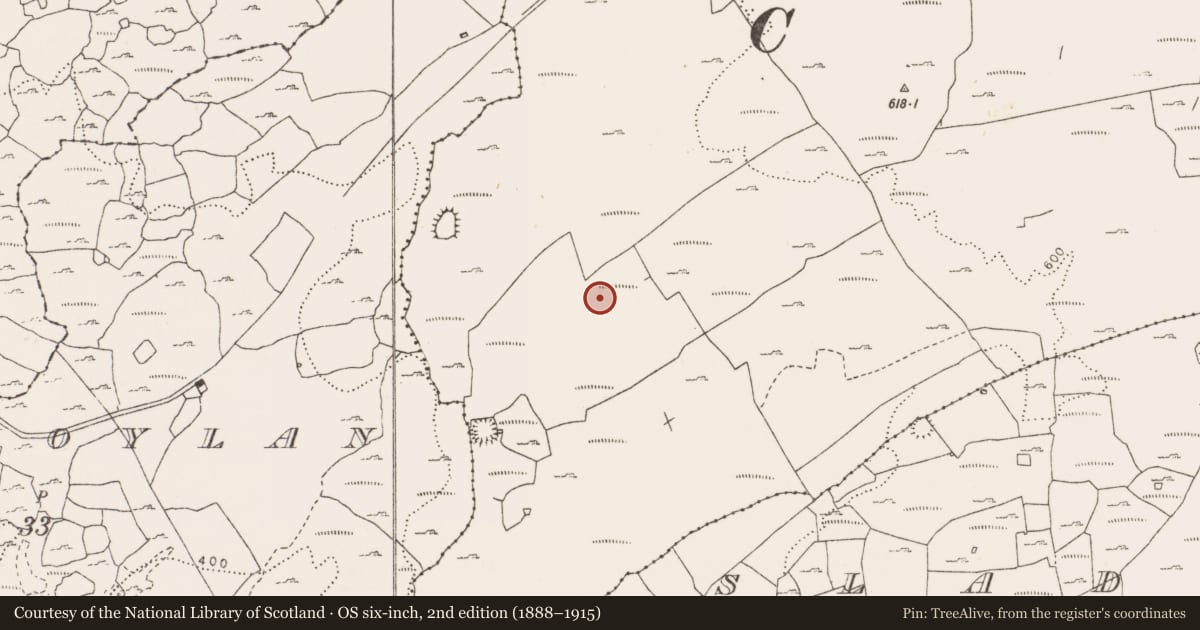 Ordnance Survey six-inch map, 2nd edition (1888–1915) covering the location of Enclosure, Rannagh West, County Clare, with a pin at the register's coordinates