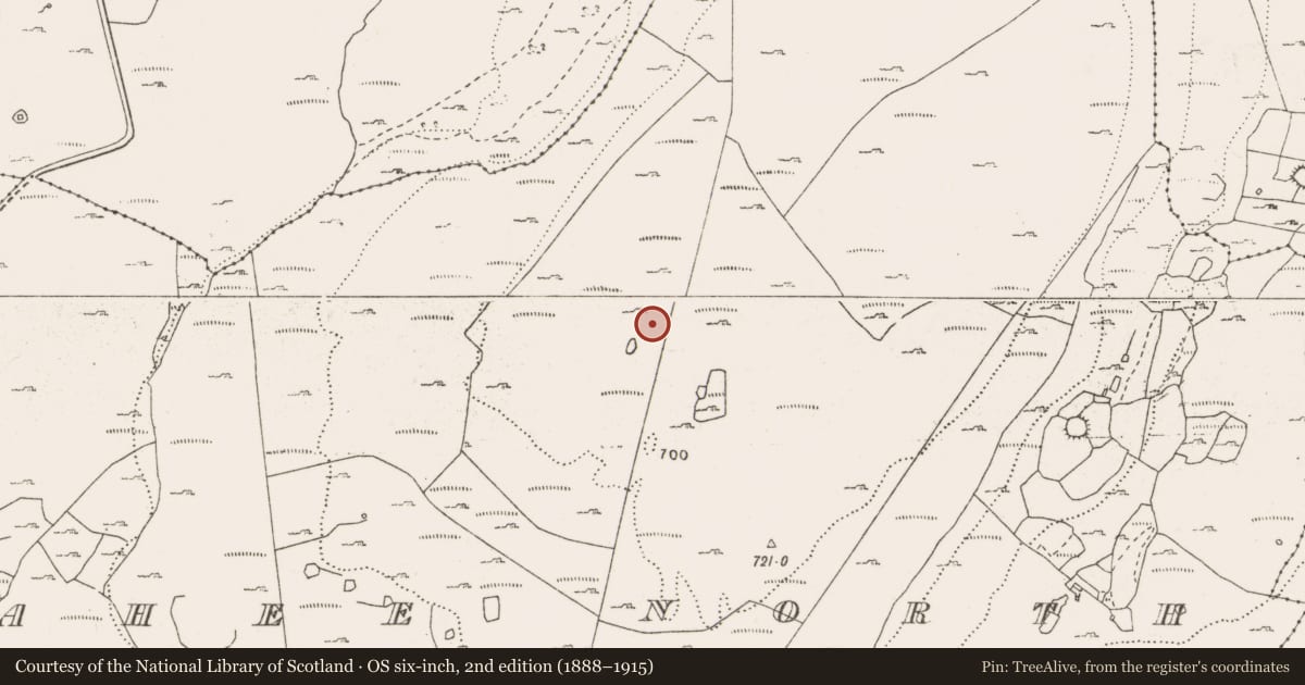 Ordnance Survey six-inch map, 2nd edition (1888–1915) covering the location of Enclosure, Fahee North, County Clare, with a pin at the register's coordinates