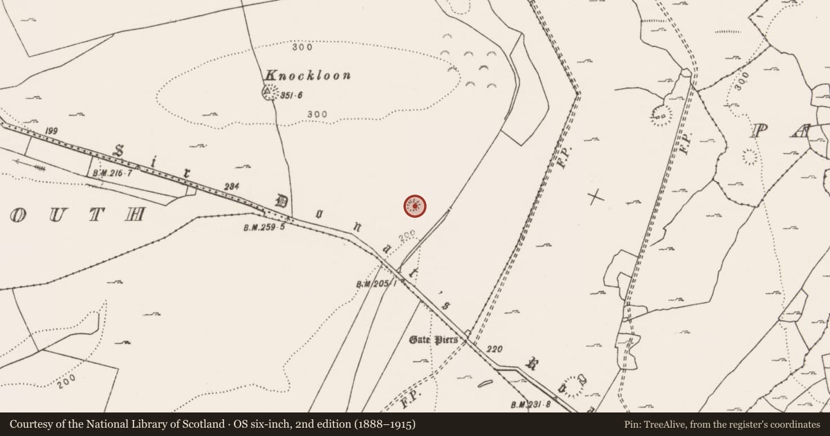 Ordnance Survey six-inch map, 2nd edition (1888–1915) covering the location of Ringfort - rath, Leamaneh North, County Clare, with a pin at the register's coordinates