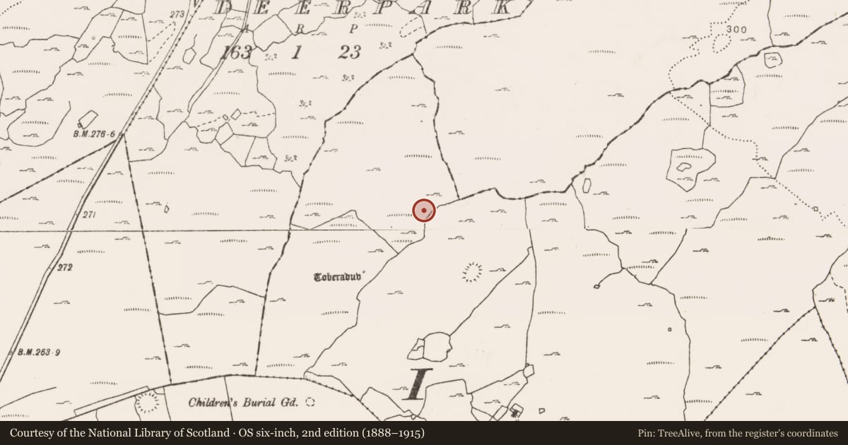 Ordnance Survey six-inch map, 2nd edition (1888–1915) covering the location of Cairn - unclassified, Caherfadda, County Clare, with a pin at the register's coordinates