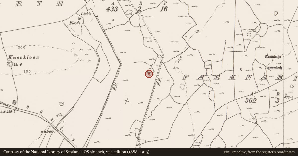 Ordnance Survey six-inch map, 2nd edition (1888–1915) covering the location of House - indeterminate date, Caherfadda, County Clare, with a pin at the register's coordinates