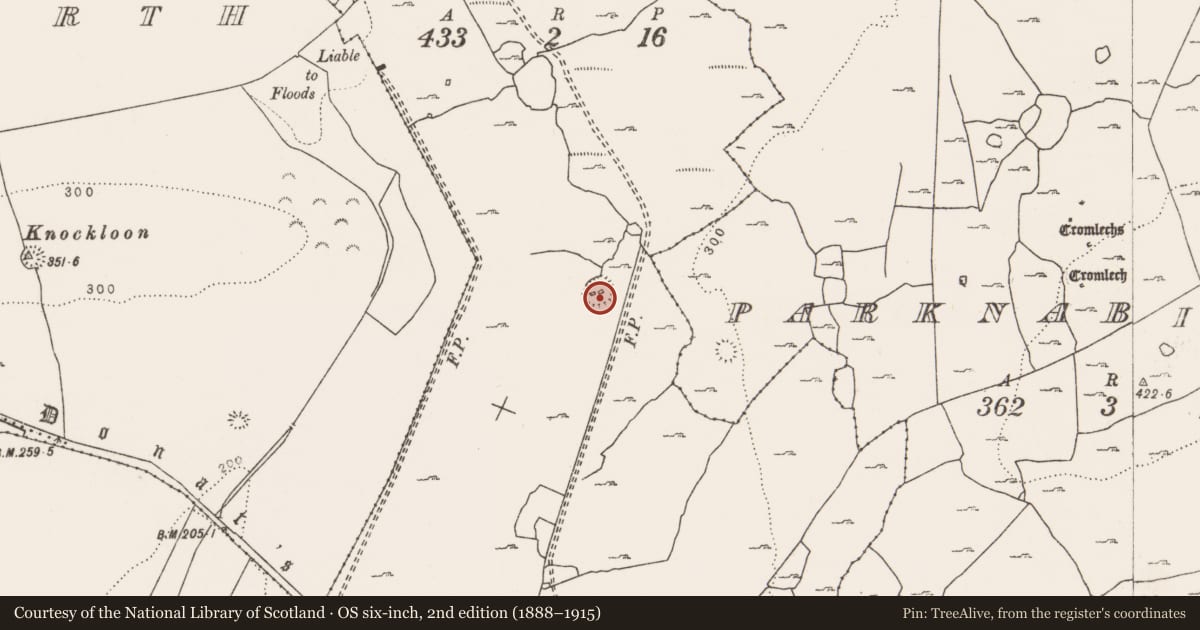 Ordnance Survey six-inch map, 2nd edition (1888–1915) covering the location of House - indeterminate date, Caherfadda, County Clare, with a pin at the register's coordinates