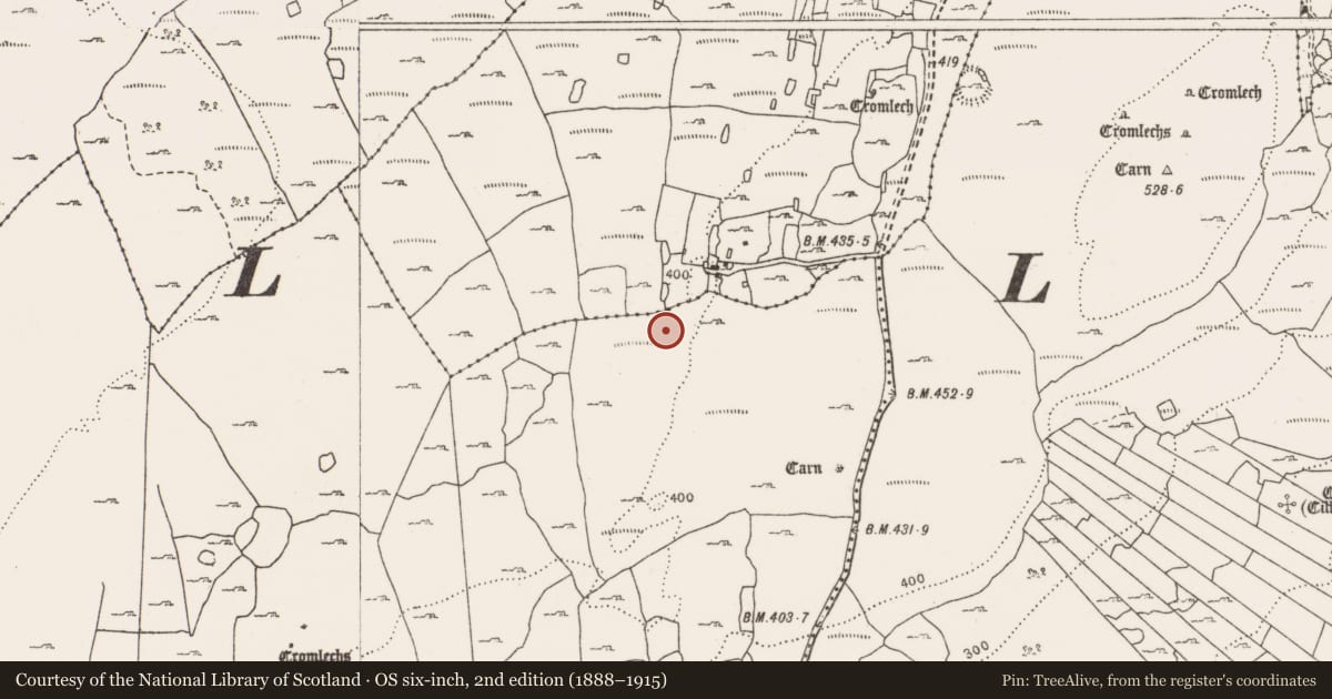 Ordnance Survey six-inch map, 2nd edition (1888–1915) covering the location of Quarry, Parknabinnia, County Clare, with a pin at the register's coordinates