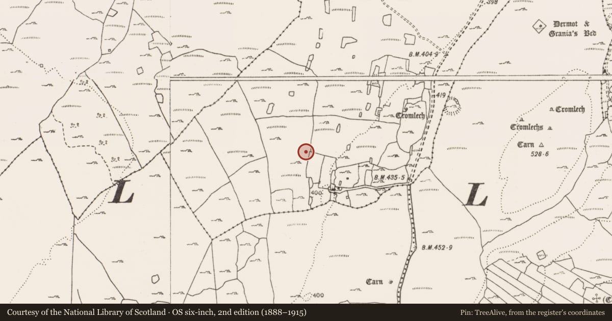 Ordnance Survey six-inch map, 2nd edition (1888–1915) covering the location of Cairn - unclassified, Commons North, County Clare, with a pin at the register's coordinates