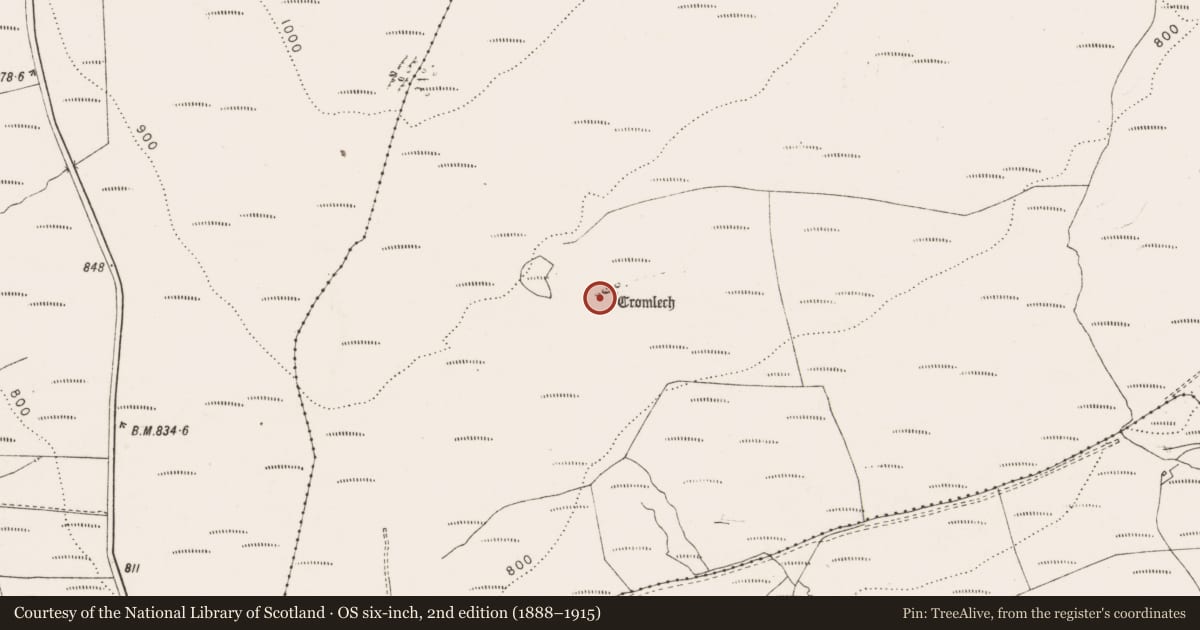 Ordnance Survey six-inch map, 2nd edition (1888–1915) covering the location of Megalithic tomb - wedge tomb, Bohateh North, County Clare, with a pin at the register's coordinates
