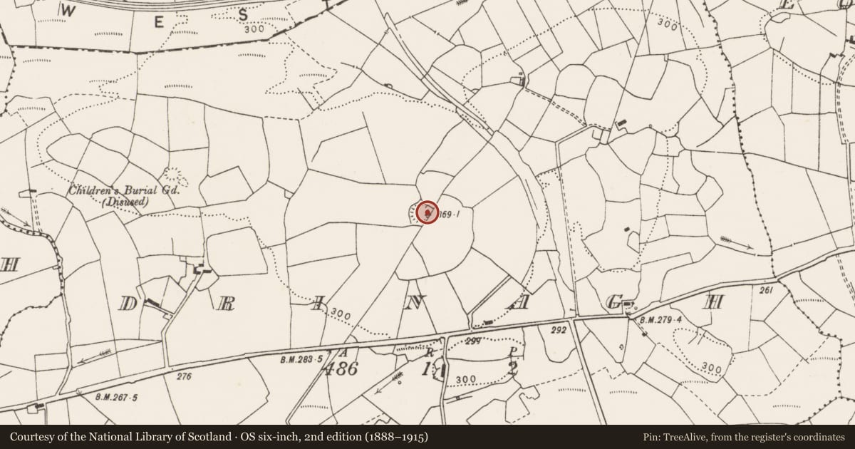 Ordnance Survey six-inch map, 2nd edition (1888–1915) covering the location of Ringfort - rath, Drinagh, County Clare, with a pin at the register's coordinates