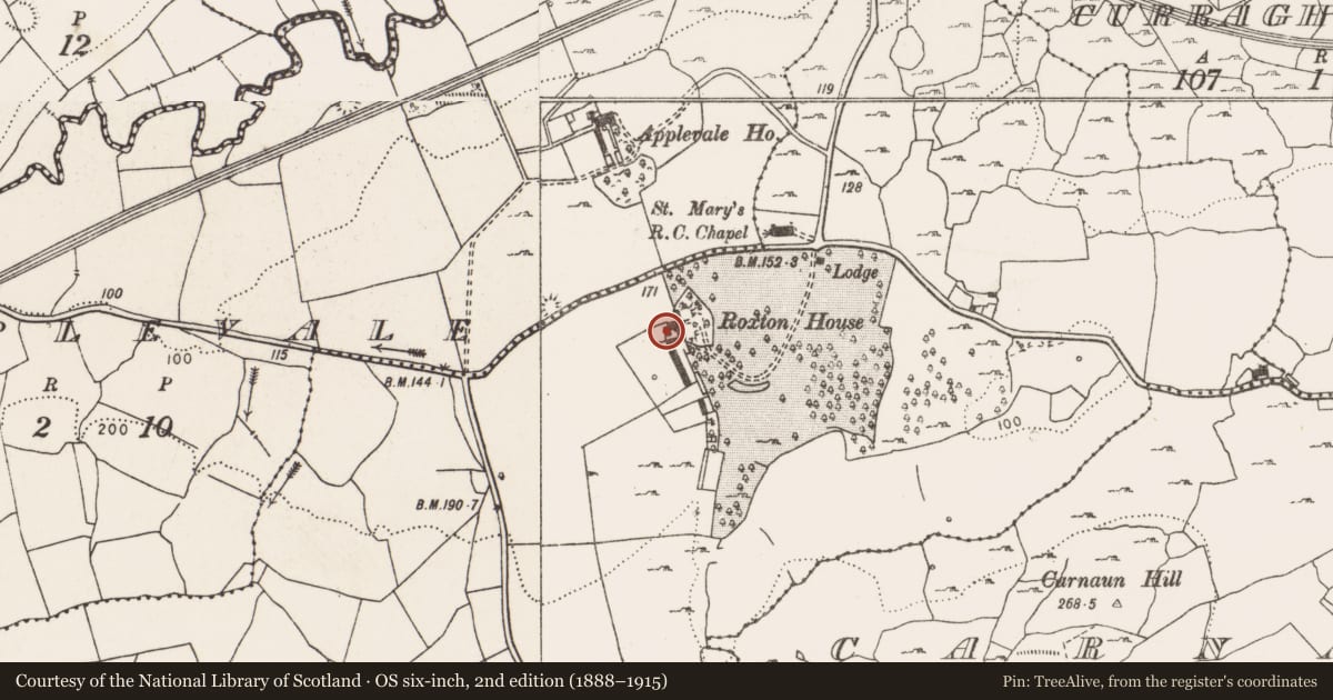 Ordnance Survey six-inch map, 2nd edition (1888–1915) covering the location of House - 16th/17th century, Roxton, County Clare, with a pin at the register's coordinates