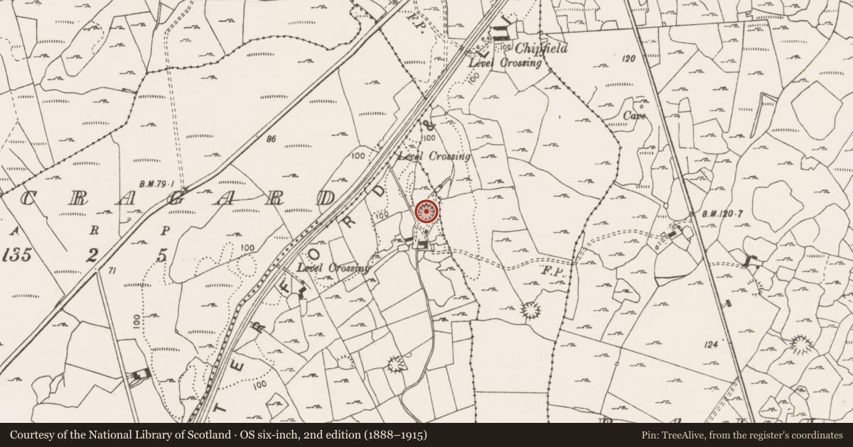 Ordnance Survey six-inch map, 2nd edition (1888–1915) covering the location of Ringfort - cashel, Ballymaconna, County Clare, with a pin at the register's coordinates