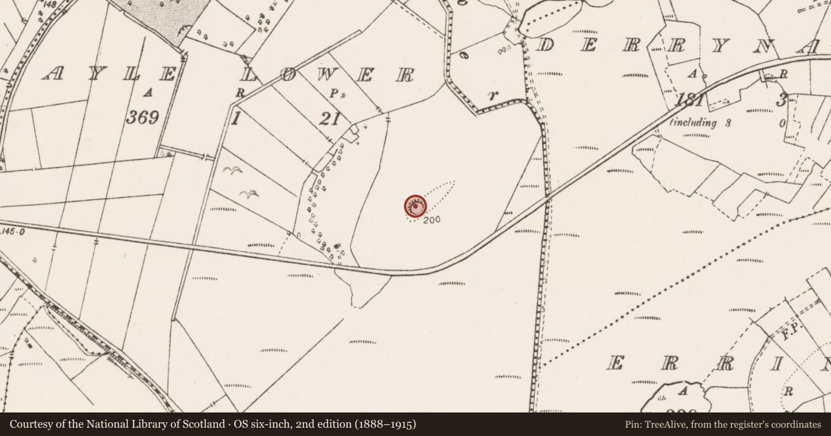 Ordnance Survey six-inch map, 2nd edition (1888–1915) covering the location of Ringfort - rath, Ayle Lower, County Clare, with a pin at the register's coordinates