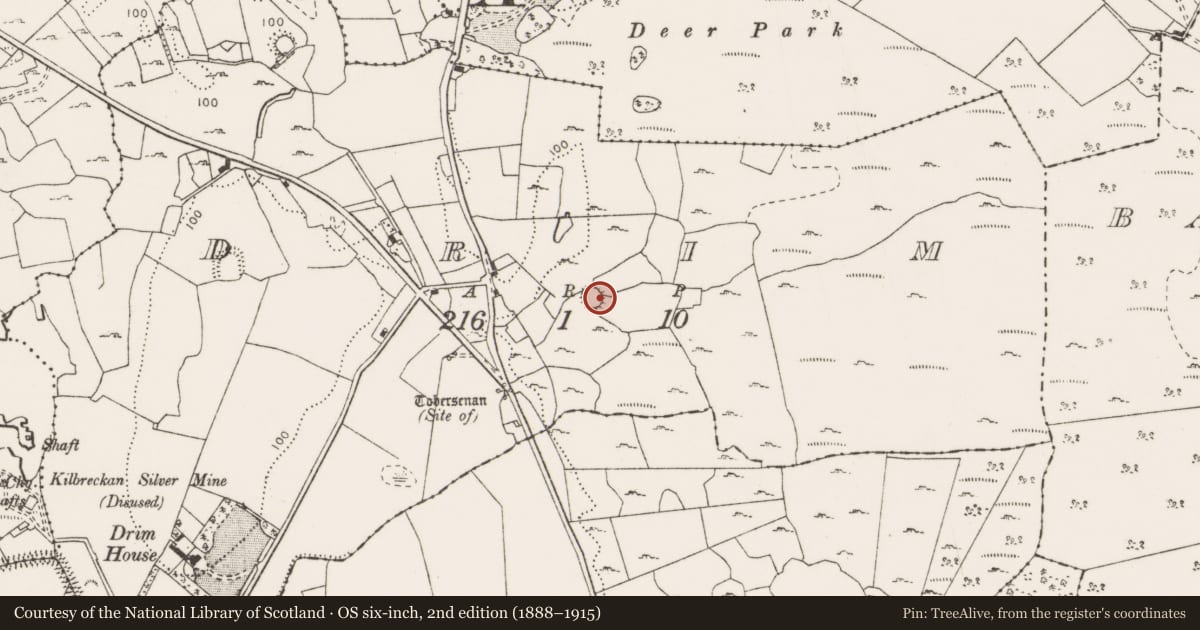 Ordnance Survey six-inch map, 2nd edition (1888–1915) covering the location of Ringfort - cashel, Drim, County Clare, with a pin at the register's coordinates