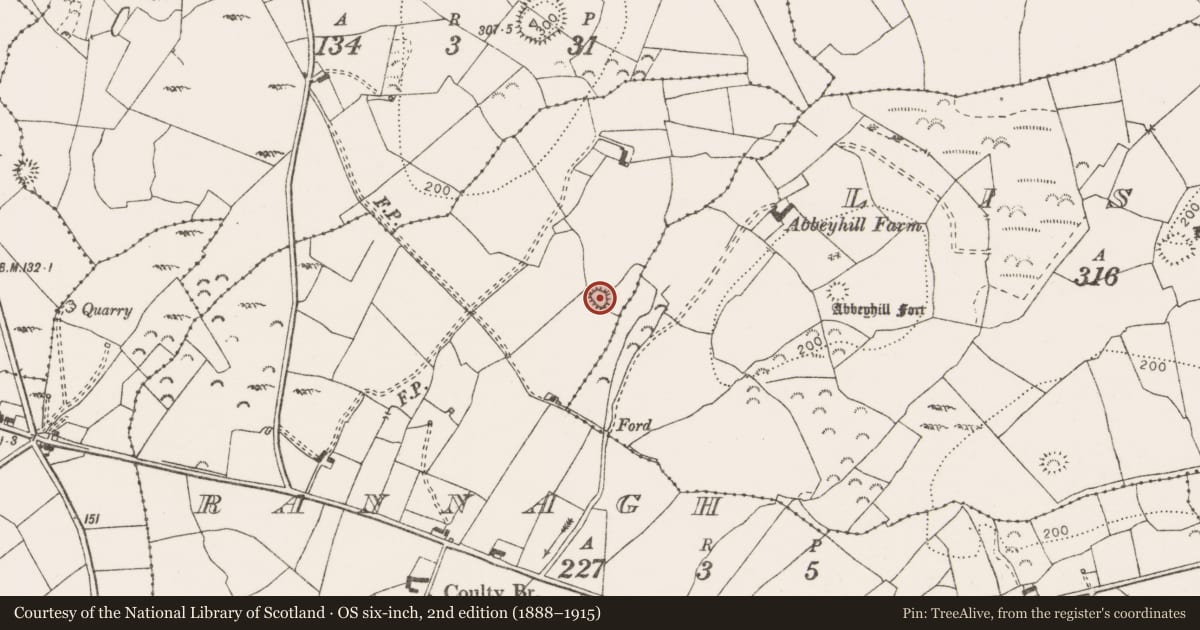 Ordnance Survey six-inch map, 2nd edition (1888–1915) covering the location of Enclosure, Rannagh, County Clare, with a pin at the register's coordinates