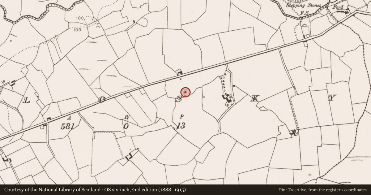 Ordnance Survey six-inch map, 2nd edition (1888–1915) covering the location of Ringfort - rath, Molosky, County Clare, with a pin at the register's coordinates