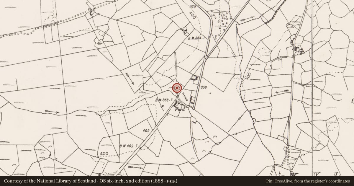 Ordnance Survey six-inch map, 2nd edition (1888–1915) covering the location of Ringfort - rath, Knockatunna, County Clare, with a pin at the register's coordinates