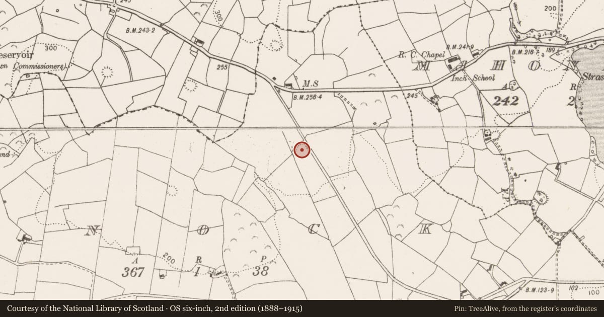 Ordnance Survey six-inch map, 2nd edition (1888–1915) covering the location of Ringfort - rath, Knock, County Clare, with a pin at the register's coordinates