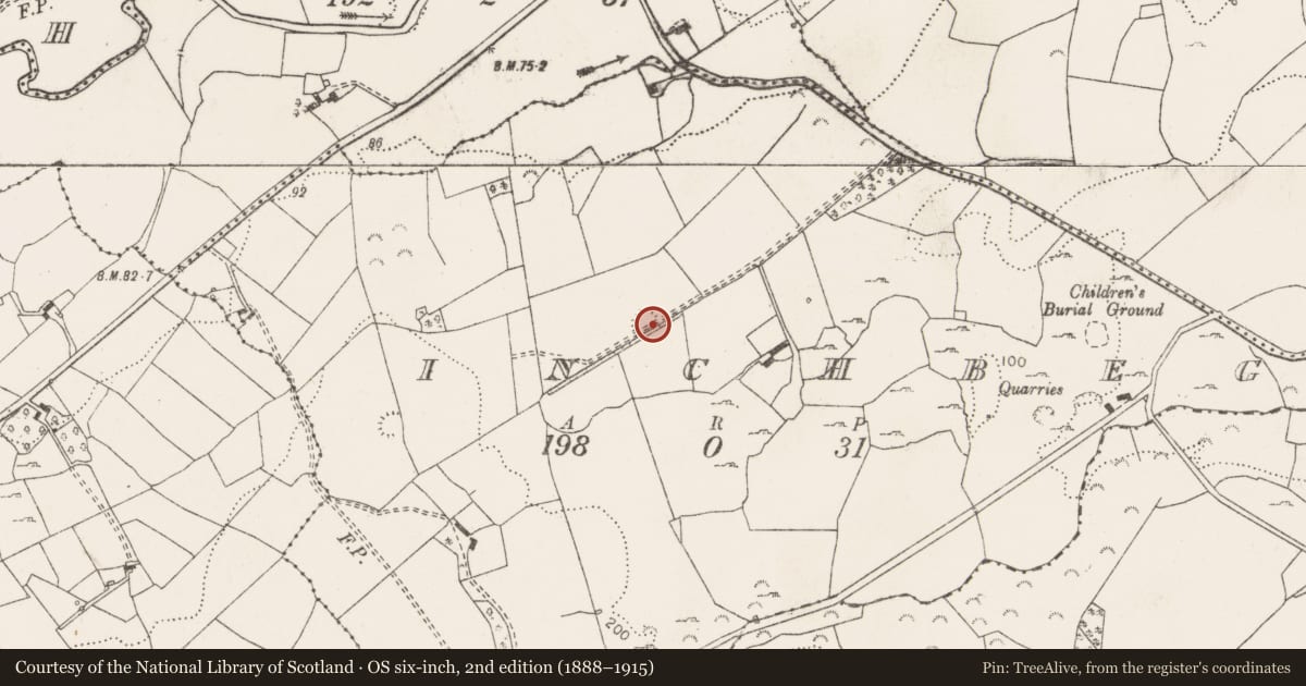 Ordnance Survey six-inch map, 2nd edition (1888–1915) covering the location of Ringfort - rath, Inchbeg, County Clare, with a pin at the register's coordinates