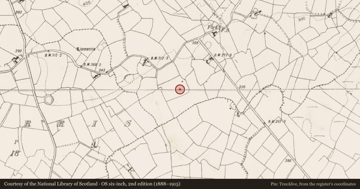 Ordnance Survey six-inch map, 2nd edition (1888–1915) covering the location of House - indeterminate date, Caherea, County Clare, with a pin at the register's coordinates