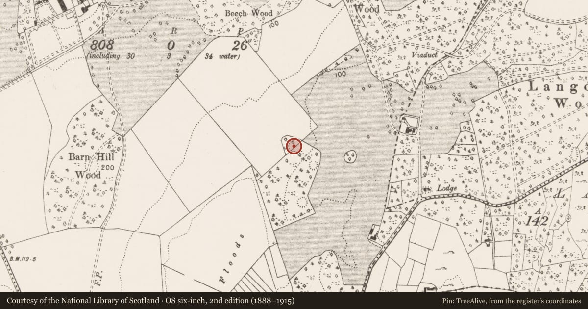 Ordnance Survey six-inch map, 2nd edition (1888–1915) covering the location of Enclosure, Dromoland, County Clare, with a pin at the register's coordinates