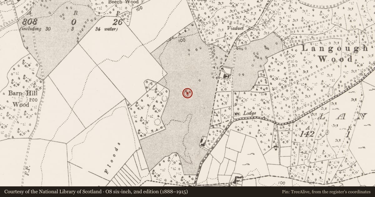 Ordnance Survey six-inch map, 2nd edition (1888–1915) covering the location of Ringfort - cashel, Dromoland, County Clare, with a pin at the register's coordinates