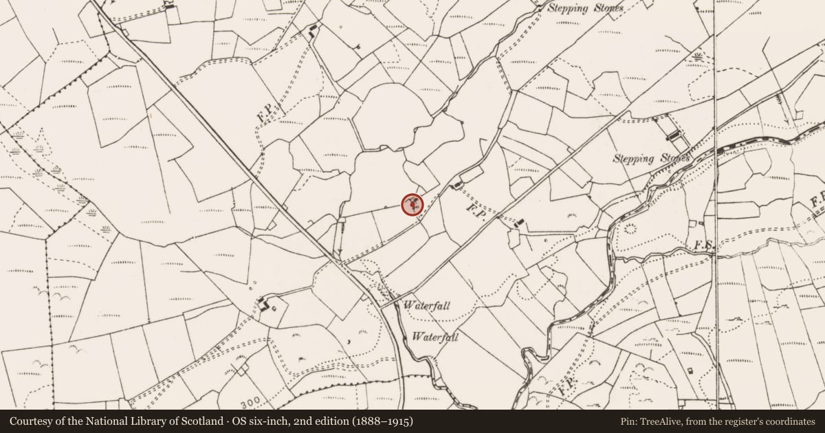 Ordnance Survey six-inch map, 2nd edition (1888–1915) covering the location of Earthwork, Boolynamweel, County Clare, with a pin at the register's coordinates